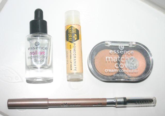 Essence, Naildrops, bee natural, Lippenpflege, p2, Augenbrauenstift, Concealer
